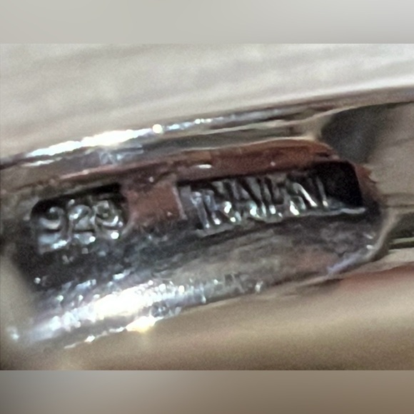 Handmade Designer Signed MWS Mother Of Pearl Sterling Silver Ring, Size 7.5 - Picture 9 of 12